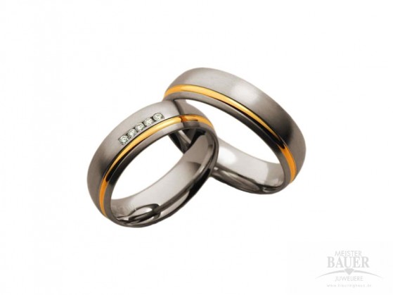 Trauringe Partnerringe Weißgold Gelbgold 585/-, Paar Trauringe Partnerringe Weißgold Gelbgold 585/-, Paar