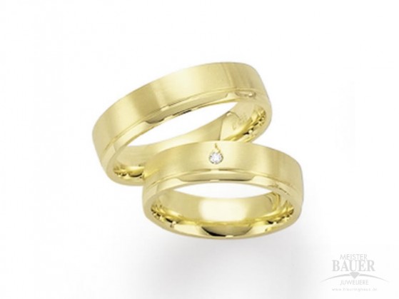 Trauringe Partnerringe Gelbgold 585/-, Paar Trauringe Partnerringe Gelbgold 585/-, Paar