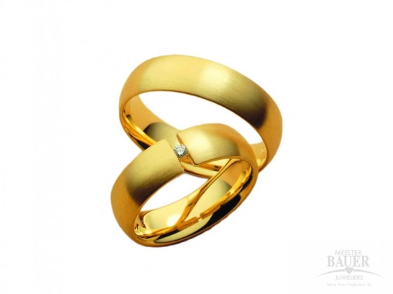 Trauringe Partnerringe Gelbgold 585/-, Paar Trauringe Partnerringe Gelbgold 585/-, Paar