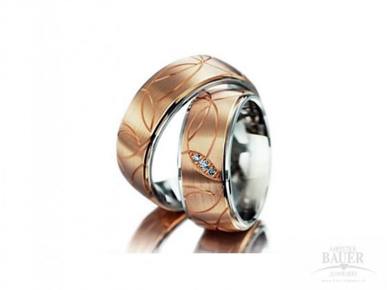 Trauringe Partnerringe Rotgold Weißgold 750/000 Trauringe Partnerringe Rotgold Weißgold 750/000