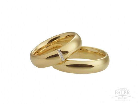 Trauringe Partnerringe Gelbgold 750/- , Paar Trauringe Partnerringe Gelbgold 750/- , Paar