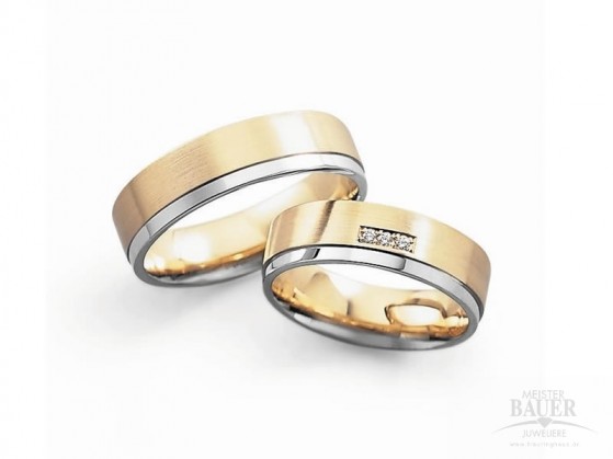 Trauringe Partnerringe Gelbgold Weißgold 585/- , Paar Trauringe Partnerringe Gelbgold Weißgold 585/- , Paar