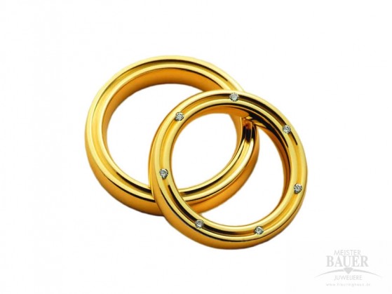 Trauringe Partnerringe Gelbgold 585/- , Paar Trauringe Partnerringe Gelbgold 585/- , Paar