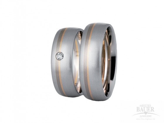 Trauringe Partnerringe Platin 950/- Weißgold / Gelbgold 750/-, Paarpreis Trauringe Partnerringe Platin 950/- Weißgold / Gelbgold 750/-, Paarpreis