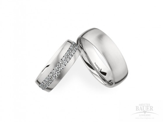 Trauringe Partenerringe Palladium 950/000, Paar Trauringe Partenerringe Palladium 950/000, Paar
