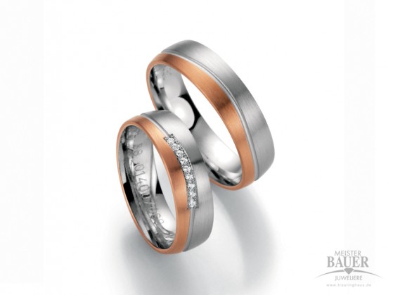 Trauringe Palladium 950/000 Rotgold 585/000 Trauringe Palladium 950/000 Rotgold 585/000