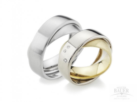 Partnerringe Freundschaftsringe Stahl / Gold 585/000 Partnerringe Freundschaftsringe Stahl / Gold 585/000