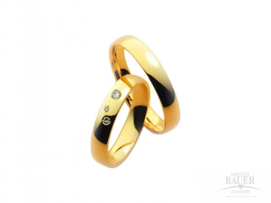 Trauringe Partnerringe Gelbgold 585/-, Paar Trauringe Partnerringe Gelbgold 585/-, Paar