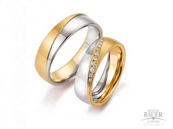 Trauringe Partnerringe Weißgold / Roségold 585/000 Trauringe Partnerringe Weißgold / Roségold 585/000