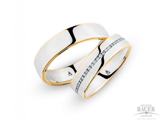 Trauringe Partnerringe Palladium 950/000 mit Roségold 750/000 Trauringe Partnerringe Palladium 950/000 mit Roségold 750/000