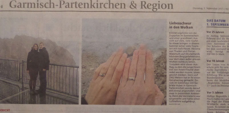 Liebes Schwur in den Wolken!