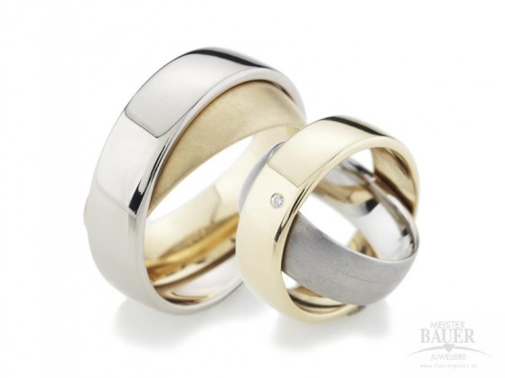 Partnerringe Freundschaftsringe Stahl / Gold 585/000 Partnerringe Freundschaftsringe Stahl / Gold 585/000