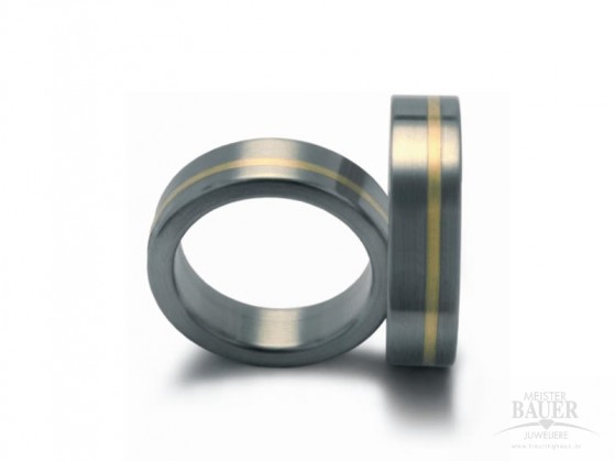 Partnerringe Freundschaftsringe Stahl Gelbgold 585/000 Partnerringe Freundschaftsringe Stahl Gelbgold 585/000